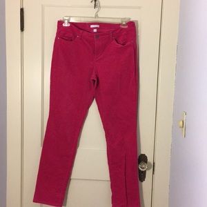 Ny & Co Size 12 Fuchsia Corduroys